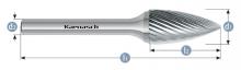 Karnasch 113060.012 - Tungsten carbide burr - Uncoated