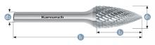 Karnasch 113061.010 - Tungsten carbide burr - Uncoated