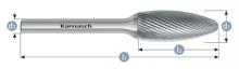 Karnasch 113073.005 - Tungsten carbide burr - Uncoated
