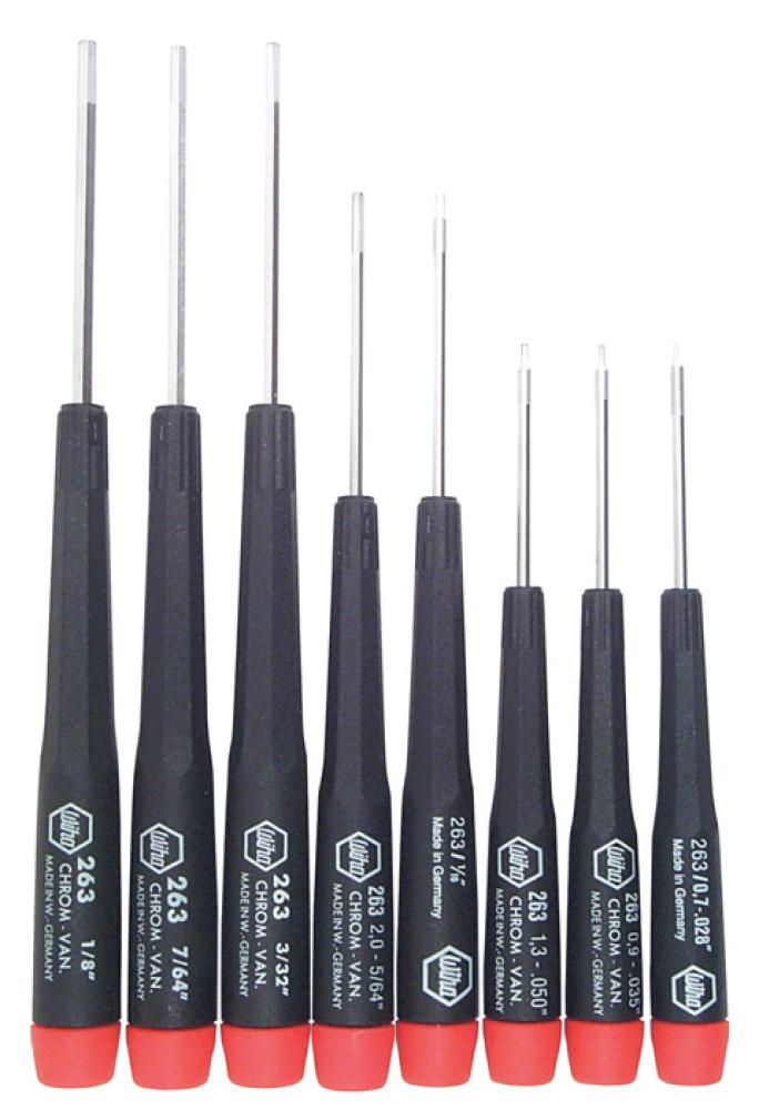 Precision Hex Inch Screwdrivers 8 Piece Set
