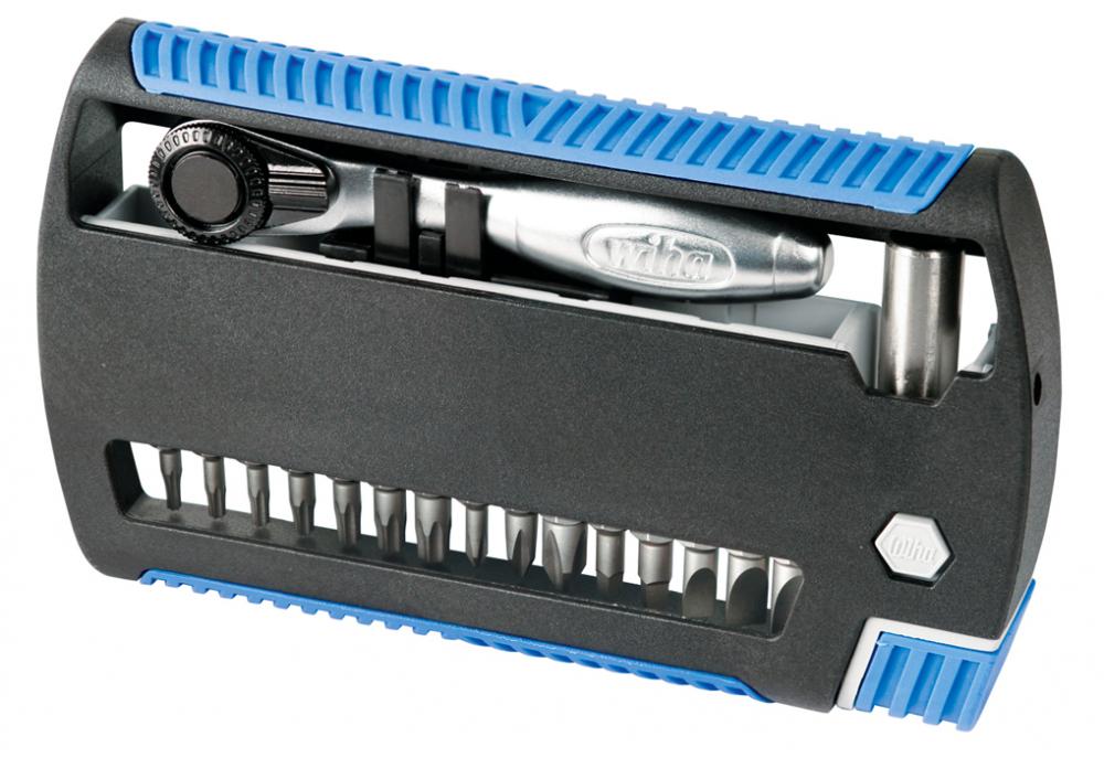 Slotted/Phillips/Torx®/Square XLSelector Bit Set with Ratchet