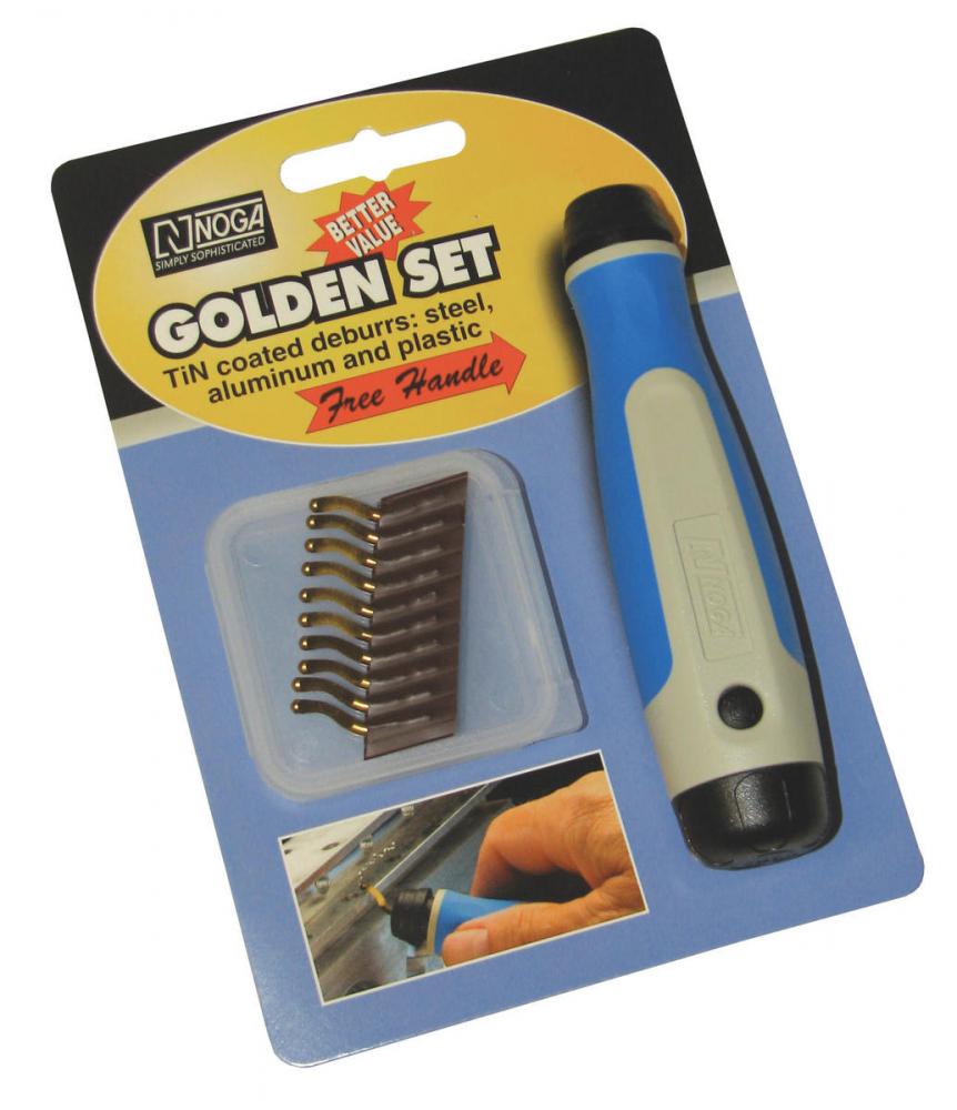 Noga NG8002 &#34;N&#34; Golden Deburring Set