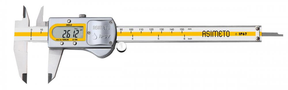 Asimeto 7305062 0-6&#34; x 0.0005&#34; IP67 Coolant Proof Absolute Digital Calipers