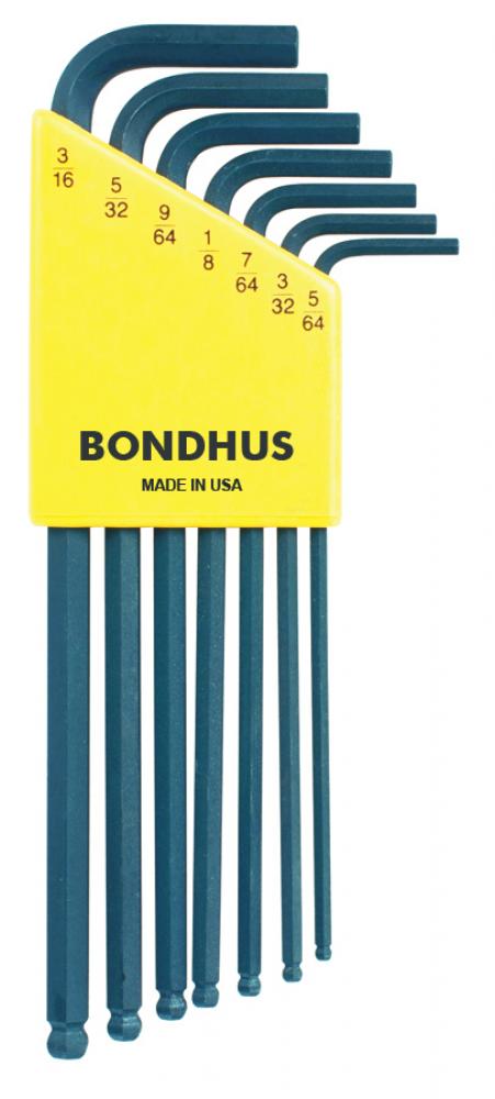 BONDHUS 7PC (5/64 - 3/16) BALLPOINT L-KEY SET