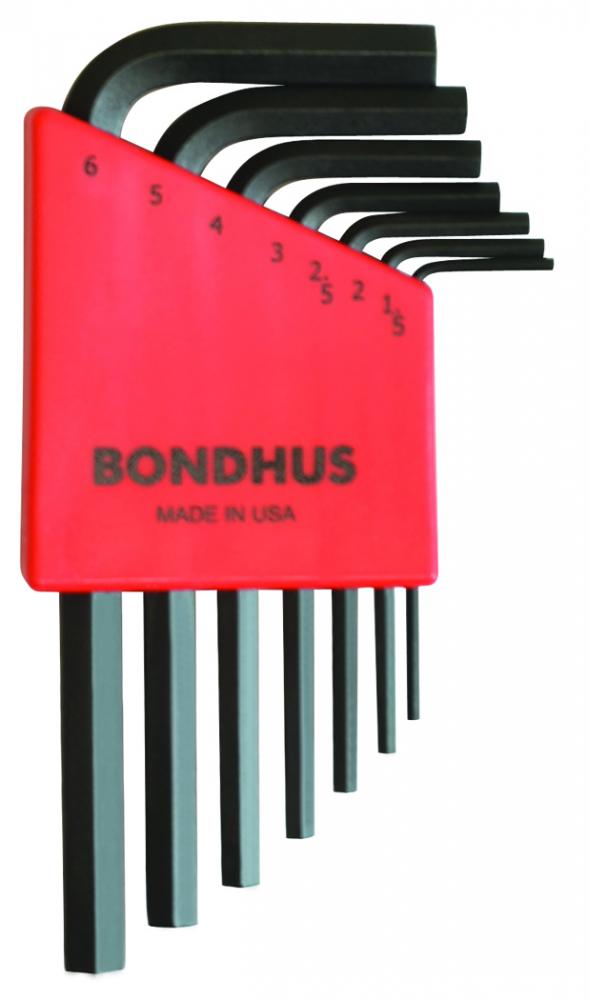 BONDHUS 7PC (5/64-3/16) SHORT ARM HEX SET