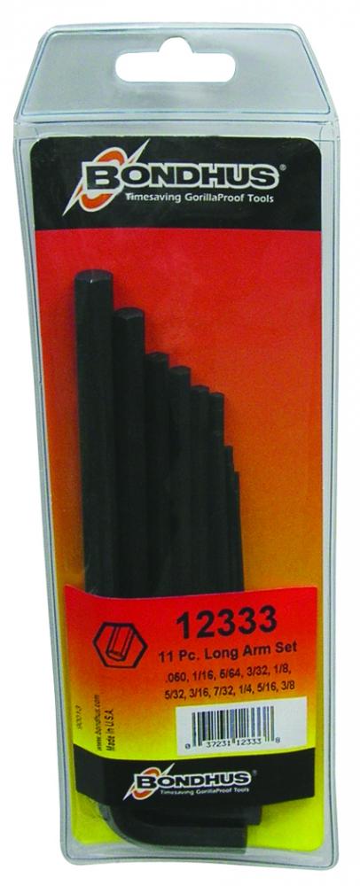 BONDHUS 11PC (.050-3/8 NO 7/64 9/64) L KEY SET - POUCH
