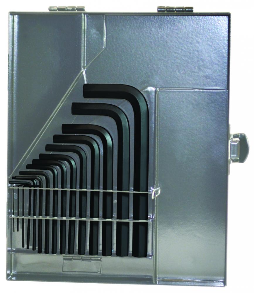BONDHUS 15PC (.028-3/8) S HEX KEY SET - METAL BOX