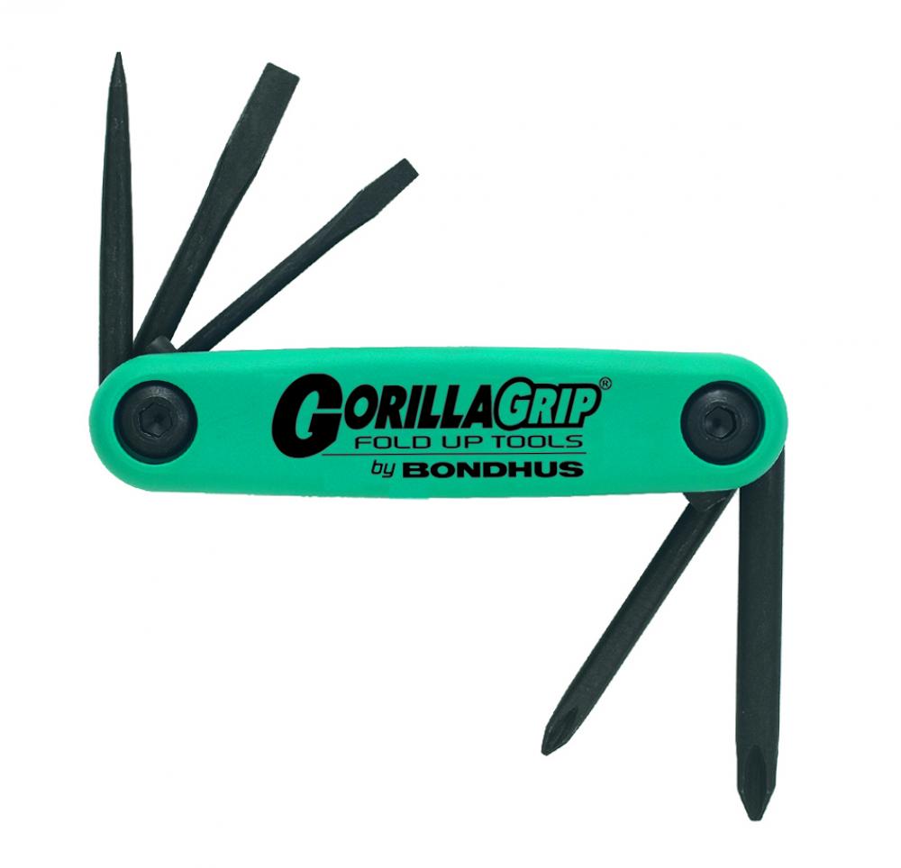BONDHUS 5PC PH #1, #2, SLOT 1/8, 3/16&#34;, AWL FOLDUP