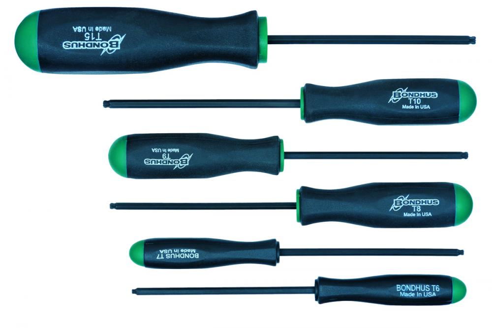 BONDHUS 6PC (T6 - 15) BALLSTAR™ T-HANDLE SET