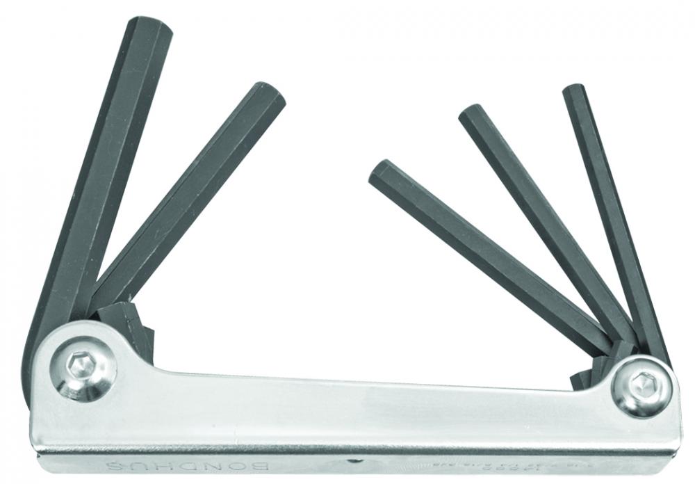 BONDHUS 5PC (3/16 - 3/8) HEX METAL FOLDUP