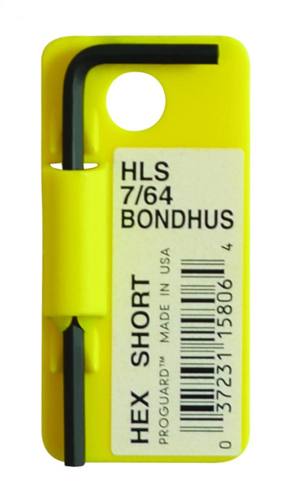 BONDHUS 7/64 SHORT HEX L-WRENCH  W / TAB