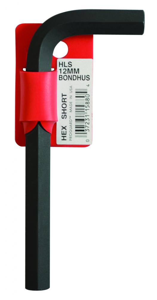 BONDHUS 12M SHORT HEX L-WRENCH  W / TAB