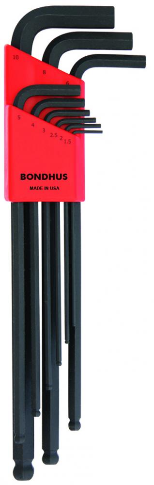 BONDHUS 9PC (1.5 - 10M) XL BPT L-WRENCH SET