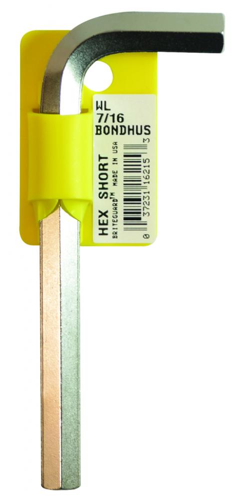 BONDHUS 7/16S BRITEGUARD™ HEX L-WRENCH  W /TAB