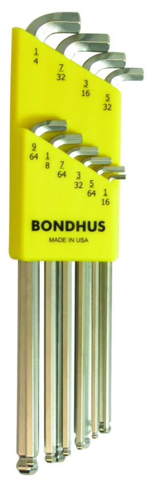BONDHUS 10PC (1/16-1/4) BGUAD STUBBY BPT SET