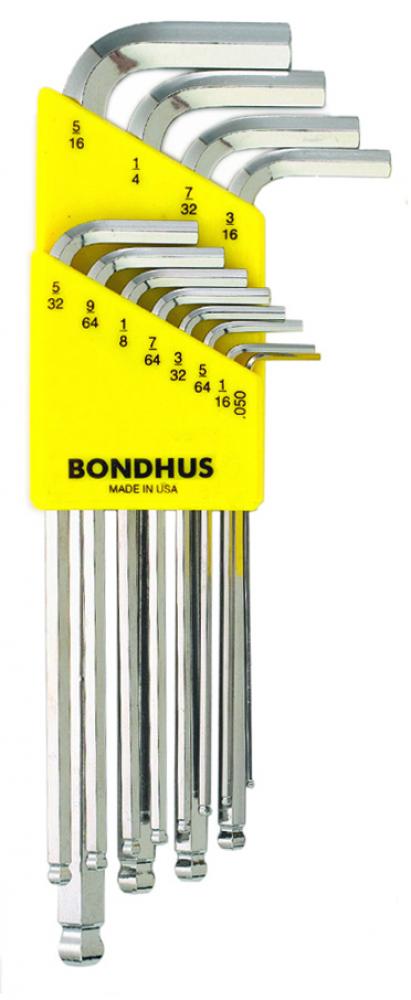 BONDHUS 12PC (.050-5/16&#34;) BRITEGUARD BALLPOINT L-WRENCH SET