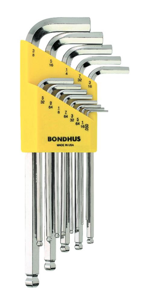 BONDHUS 13PC (.050-3/8&#34;) BRITEGUARD BALLPOINT L-WRENCH SET