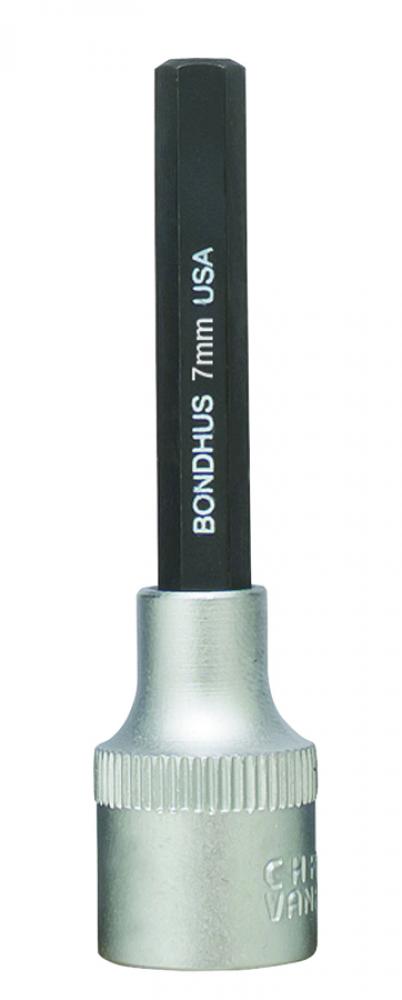 BONDHUS 7MM X 2&#34; PROHOLD™ HEX BIT & 3/8 SOCKET