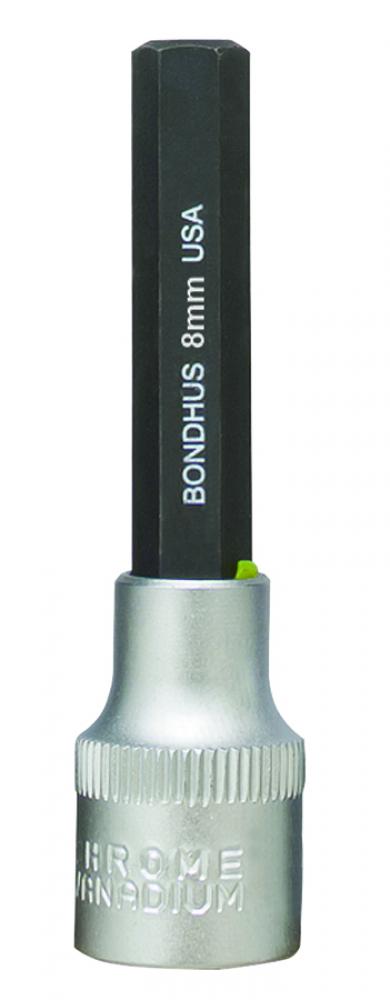 BONDHUS 8MM X 2&#34; PROHOLD™ HEX BIT & 3/8 SOCKET