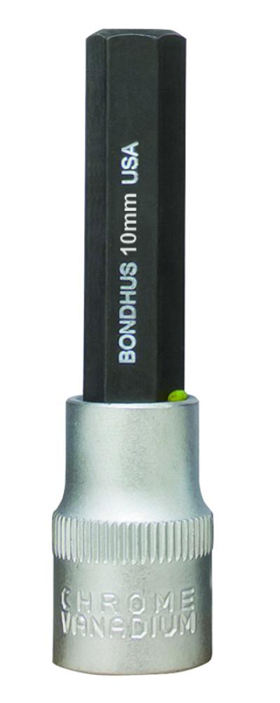 BONDHUS 10MM X 2&#34; PROHOLD™ HEX BIT & 3/8 SOCKET