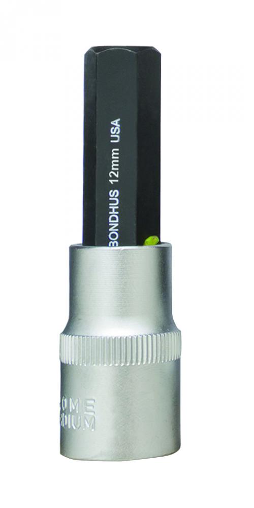 BONDHUS 12MM X 2&#34; PROHOLD™ HEX BIT & 1/2 SOCKET