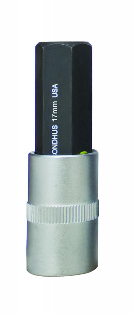 BONDHUS 17MM X 2&#34; PROHOLD™ HEX BIT & 1/2 SOCKET