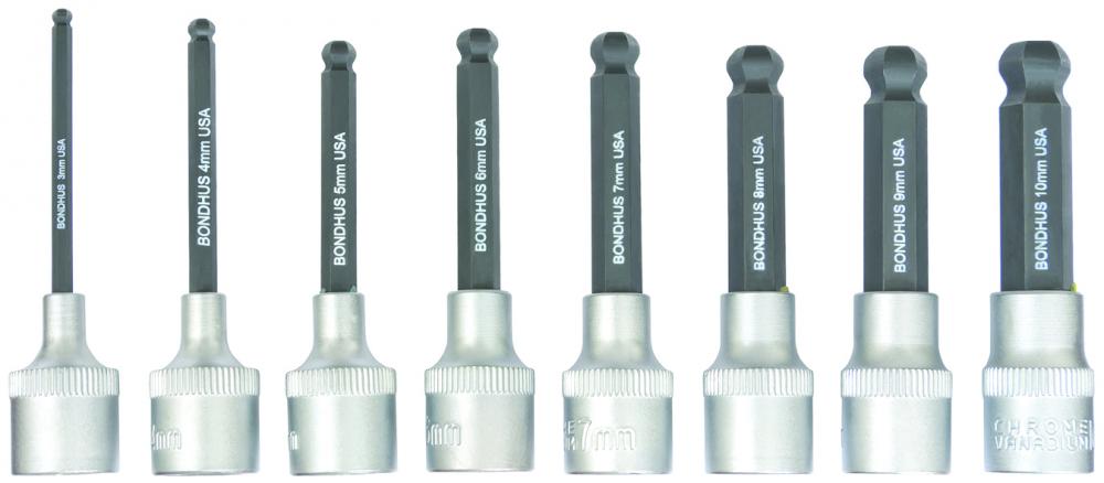 BONDHUS PROHOLD™ 2&#34; BALL BIT SOCKET SET (3-10MM)