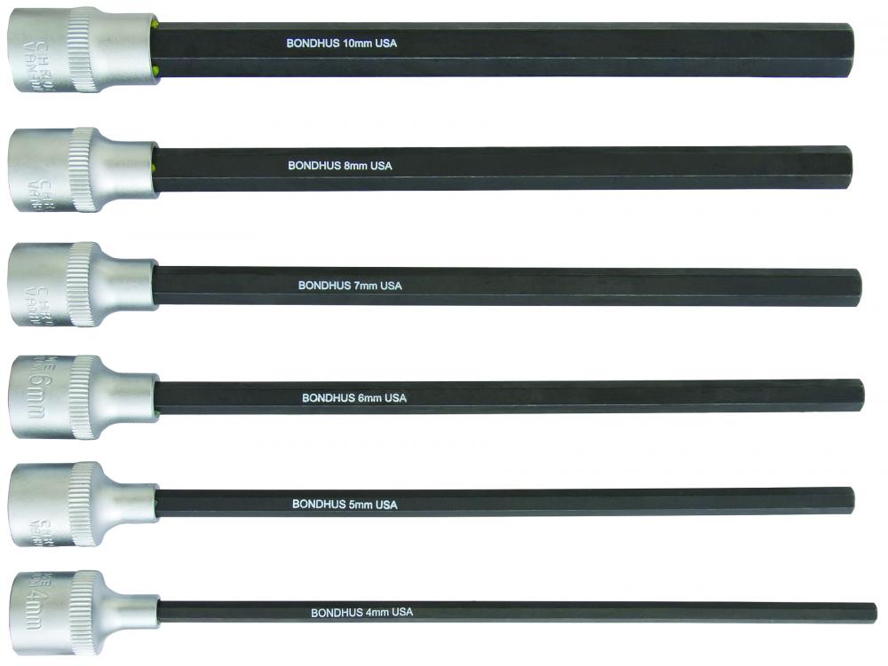 BONDHUS 6PC 6&#34; PROHOLD® HEX BIT SET (4 - 10MM)