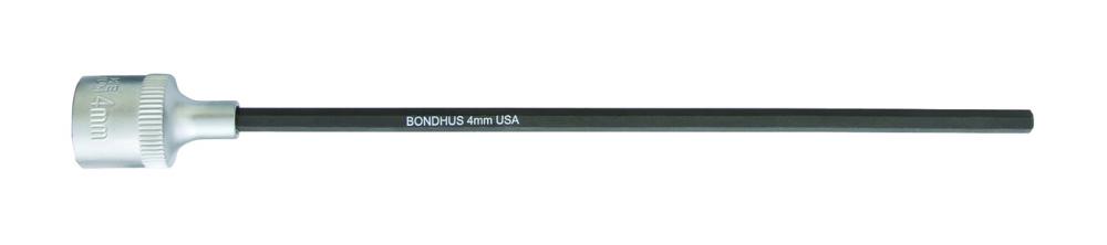 BONDHUS 4MM X 6&#34; PROHOLD® HEX BIT & 3/8&#34; SOCKET