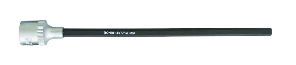 BONDHUS 5MM X 6&#34; PROHOLD® HEX BIT & 3/8&#34; SOCKET