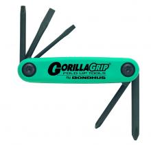 Bondhus 12543-BON - BONDHUS 5PC PH #1, SLOT 3/16", SQUARE #1, #2 FOLDUP