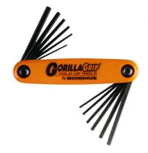Bondhus 12550-BON - BONDHUS 12PC (5/64-5/32 1.5-5M) HEX FOLDUP