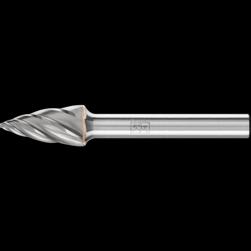 PFERD Carbide Bur SG-3 Pointed Tree Shape ALU Cut 3/8&#34; x 3/4&#34; x 1/4&#34; Shank