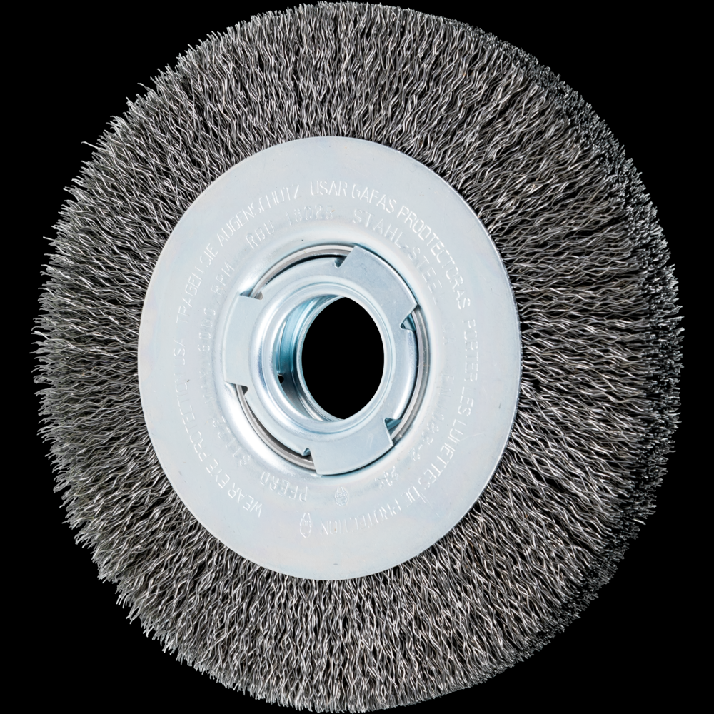 PFERD Crimped Wire Wheel Brush 7&#34; Dia Medium Face .014 CS 2&#34; Arbor .023