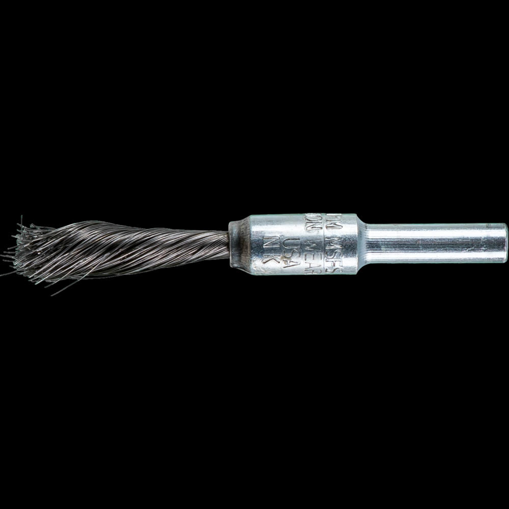PFERD SINGLETWIST® Knot Wire End Brush 1/4&#34; Dia. .006 Carbon Steel .010