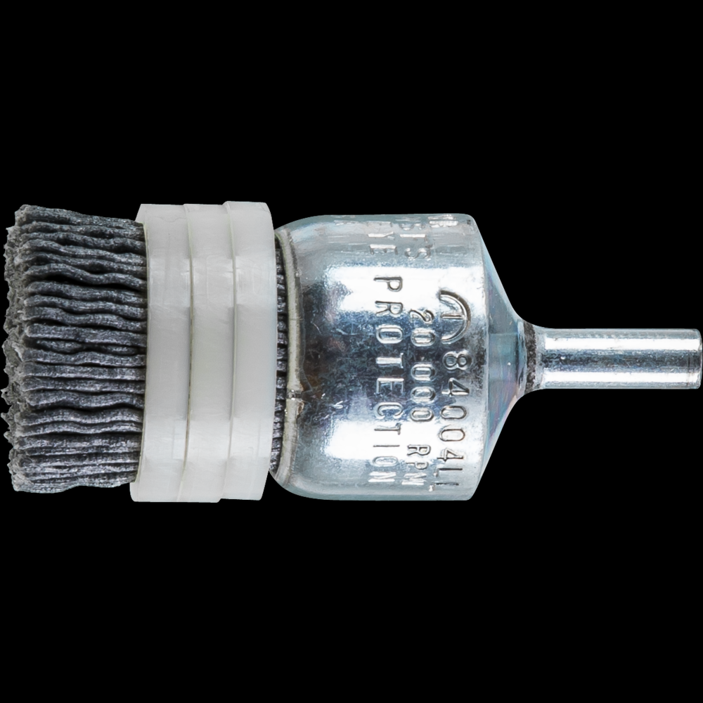 PFERD M-BRAD® End Brush - Banded 1&#34; Dia. .040/120 Grit Silicon Carbide 1/4&#34; Shank