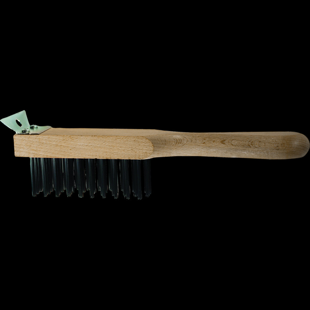 PFERD Heavy Duty Scratch Brush - Scraper 4x11 Rows .012 Carbon Steel Wire