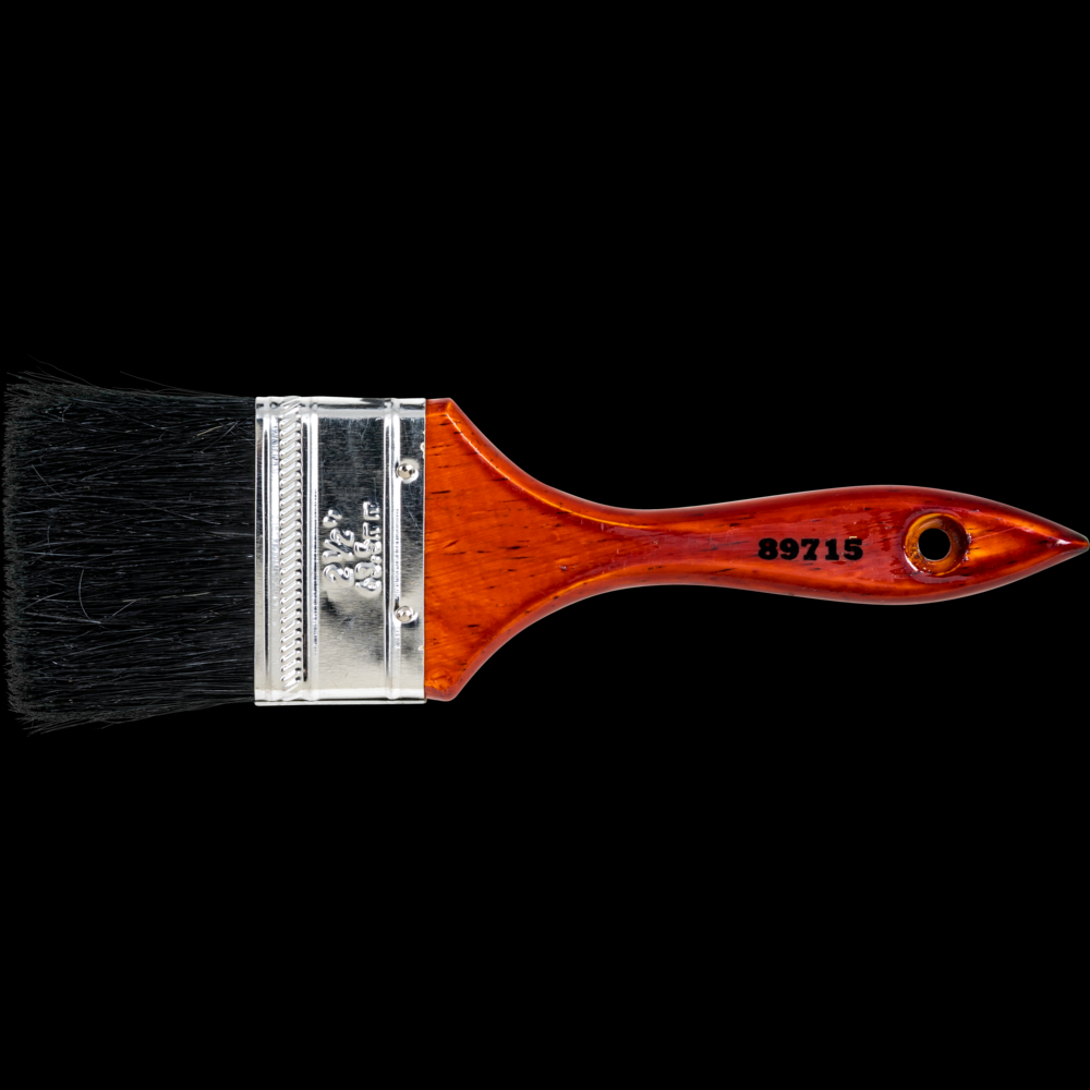 PFERD Wall Brush 2-1/2&#34; Black Bristle Fill Green Plastic Handle