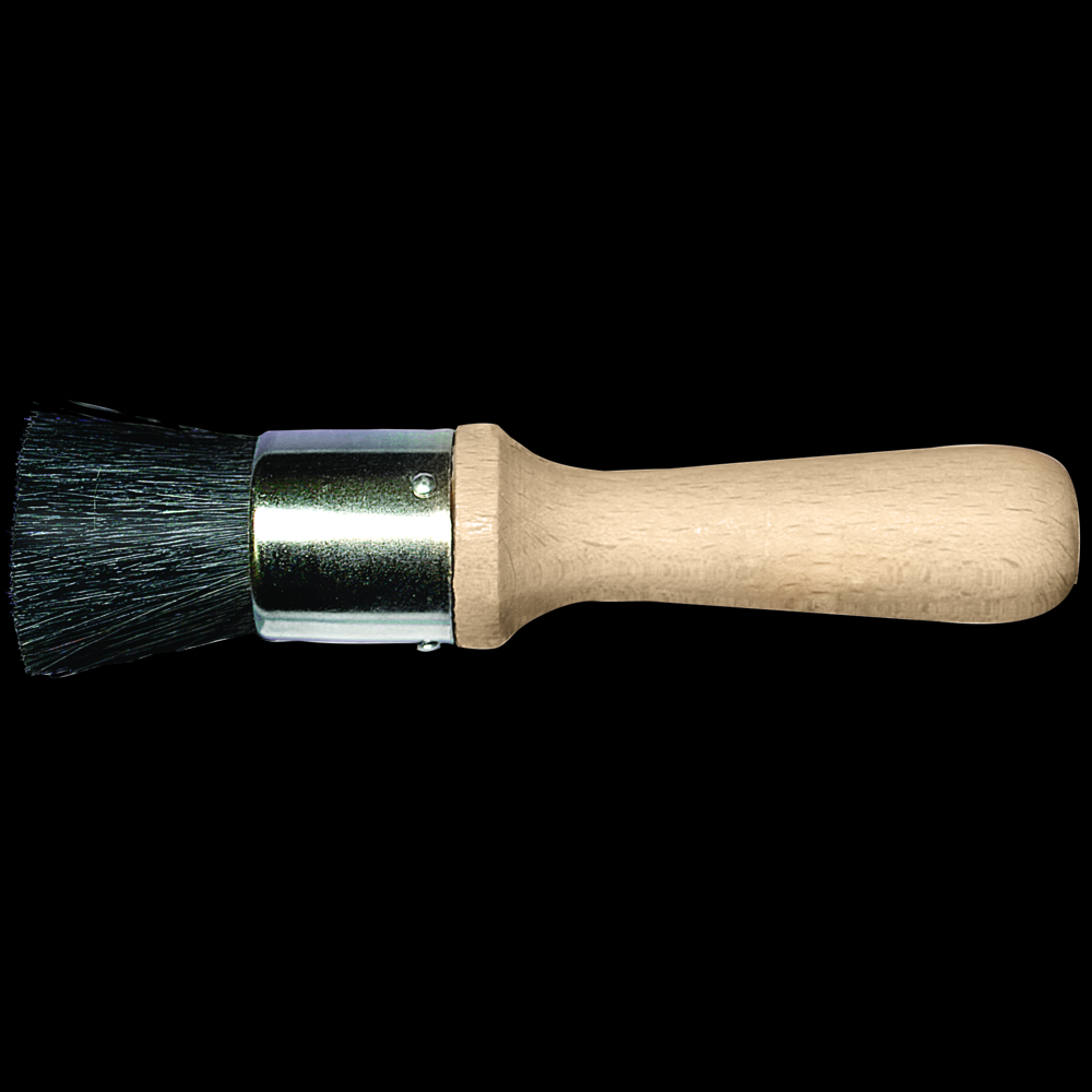 PFERD Stencil Brush 1-1/8&#34; Dia. Black China Bristle Wooden Handle