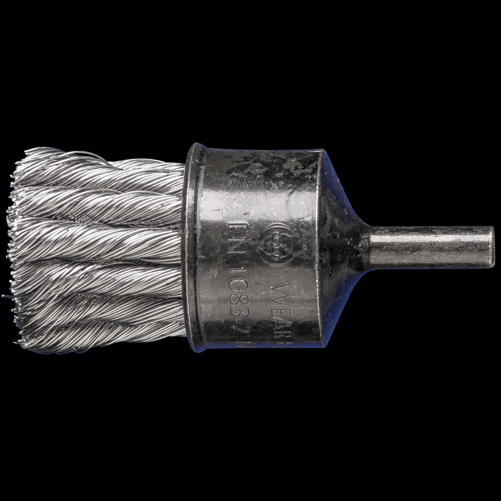 PFERD Knot Wire End Brush PSF 1&#34; Dia. .014 Stainless Steel 1/4&#34; Shank