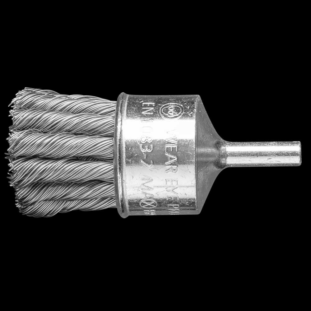 PFERD Knot Wire End Brush PSF 1&#34; Dia. .014 Carbon Steel 1/4&#34; Shank