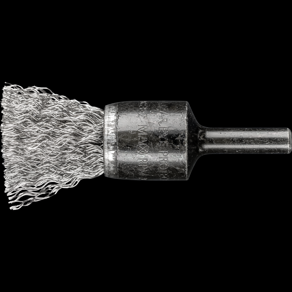 PFERD Crimped Wire End Brush PSF 3/4&#34; Dia. .014 Stainless Steel 1/4&#34; Shank