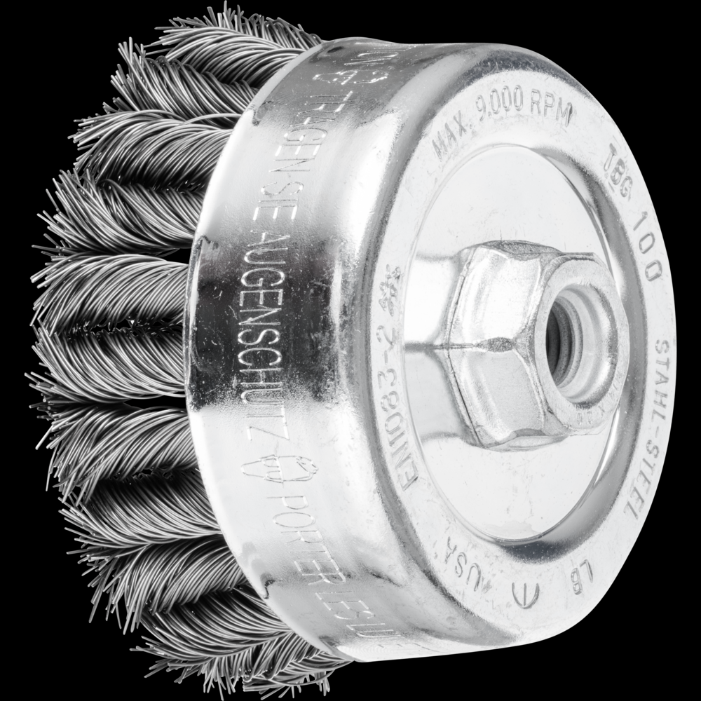 PFERD COMBITWIST® Knot Wire Cup Brush 4&#34; Dia. .023 CS 5/8-11&#34; Thread