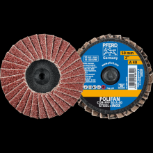 Pferd Inc. 47202527 - PFERD Mini Flap Disc, 2" Dia, Type CDR, 40 Grit, Flat, Aluminum oxide