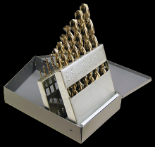 Cleveland C00901 - Q-Cobalt™ Wide Land Parabolic Jobber Length Drill Set