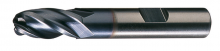 Cleveland C33313 - HSS Single End Multi-Flute Center Cutting Ball Nose Finisher