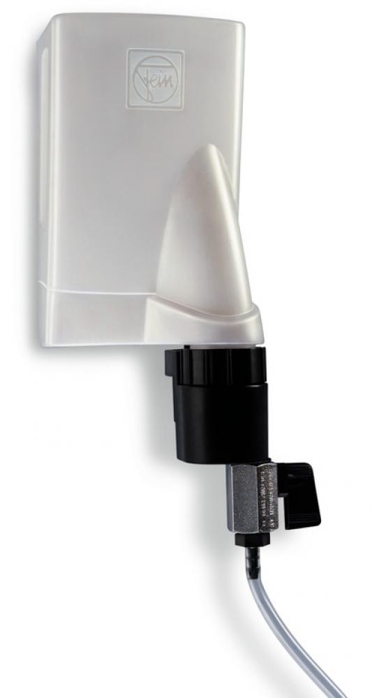 Gravity-fed cooling lubricant unit