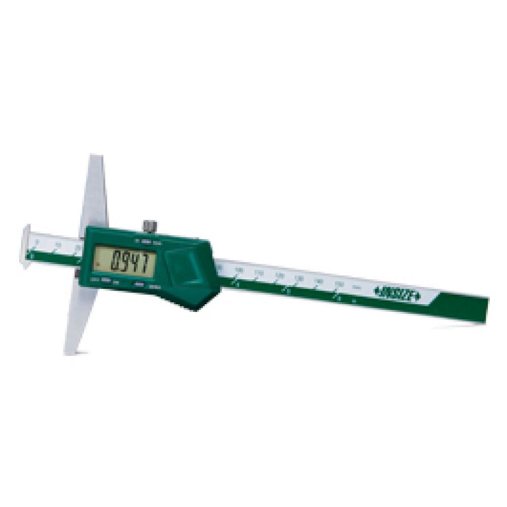 ELECTRONIC DEPTH CALIPER W/ TWO HOOKS RANGE 0-300MM/0-12IN BASE LGTH 150MM/5.9IN