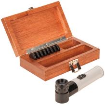 Fowler 153-52-664-609 - Fowler 10X Pocket Optical Comparator Set with 9 reticles and Illuminator Attachment