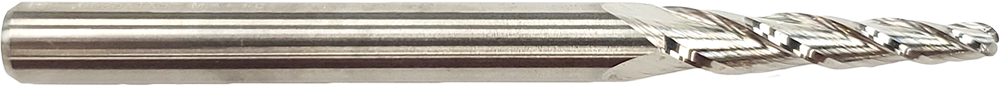 1/4TUFFCUT  HS 3 FL BALL NOSE CENTER CUTTING TAPERED END MILL